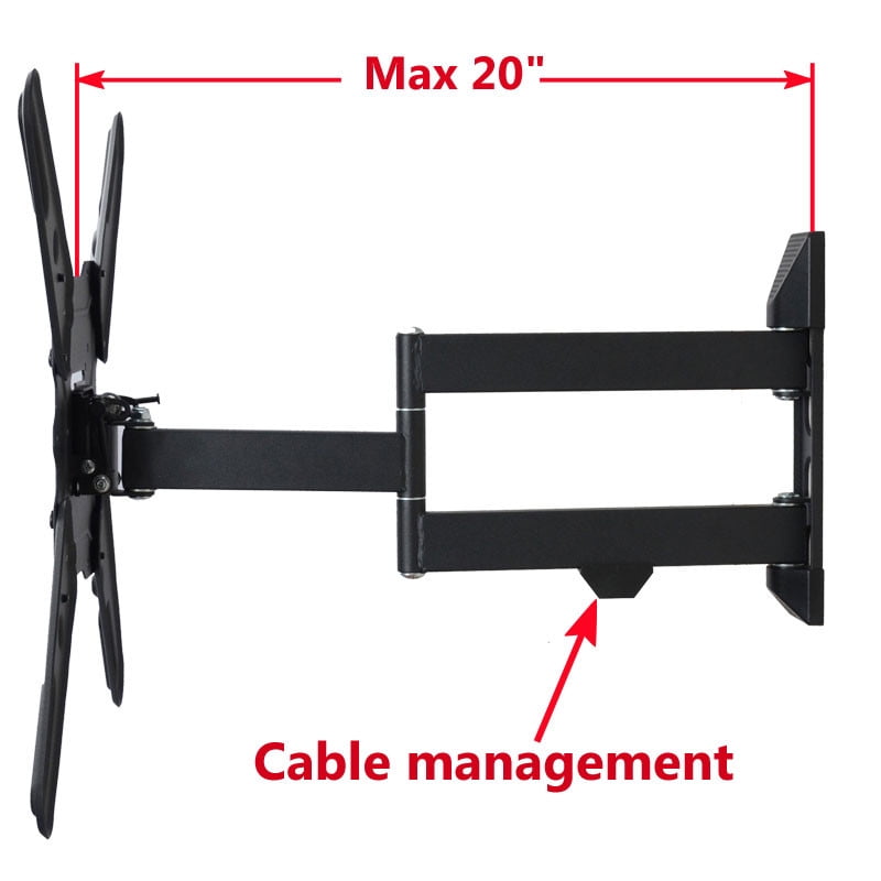 VideoSecu Full Motion TV Wall Mount for Most 26"-55" VIZIO D40-D1 M43-C1 D48-D0 D50-D1 M55-D0 LED LCD Tilt Bracket W2F