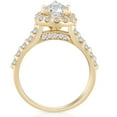 thumbnail image 3 of Pompeii 2 Ct Pear Shape Halo Diamond Engagement Ring 14k Yellow Gold (G,VS2), 3 of 4