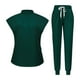 thumbnail image 2 of Conjunto De Uniforme Médico Para Mujer, Top Y Pantalones Lavables Para Belleza, Tienda De Mascotas, SPA L, Verde Oscuro, 2 of 8