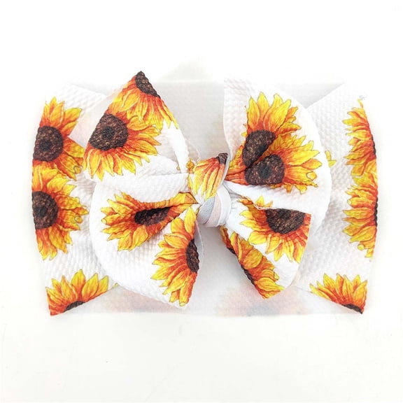 Sunflower Floral Years Boys Stretch Girls Headband Hairband Toddler 03 Baby Bow Headwear Baby Headbands Vintage Headband for Girls