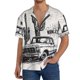 thumbnail image 1 of Balery Vintage Cactus Pickup Camisa Casual de Manga Corta con Botones para Hombre, Texturizada, Estilo Cubano, para Playa, Verano-3X-Large, 1 of 5