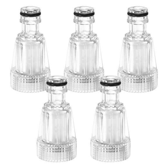 Uxcell 5-Pack Pressure Washer Garden Hose Adapter, 3/4 Inch Plastic Pressure Washer Transparent Compatible with DEWALT 20V MAX DCPW550