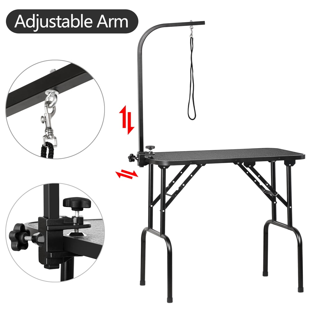 Yaheetech 31.7" Foldable Pet Grooming Table for Dog and Cat Trimming, Black
