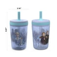 thumbnail image 3 of Zak Designs 15oz Disney Frozen II Movie Kelso Travel Straw Tumbler Plastic and Silicone with Leak-Proof Straw Valve for Kids, 2pcs Set, Frozen 2 Olaf, 3 of 5