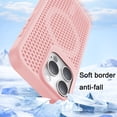 thumbnail image 5 of CCSmall for Apple iPhone 16 Pro Heat Dissipation Case with Magnetic Ring, Mesh Breathable Hollow Cellular Hole Slim Phone Case Cover for iPhone 16 Pro SR Pink, 5 of 8