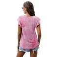 thumbnail image 6 of JWD Summer Ruffle Short Sleeve Knit Tunic Tops Shirts Tank Tee Blouse For Women, 6 of 7