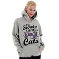 thumbnail image 5 of Crazy Cat Lady Secret of Happiness Hoodie Sweatshirt Women Brisco Brands L, 5 of 6