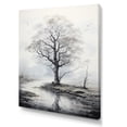 thumbnail image 2 of Designart "Minimalism Grey Tree silence I" Landscape Trees Wall Art Living Room, 2 of 5