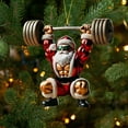thumbnail image 5 of YOHAVEN Christmas Tree Ornaments Santa Claus Fitness Muscle Resin Ornament Hanging Xmas Decorations Holiday Party Decor for Tree Fireplace Mantle Shelf, 5 of 6