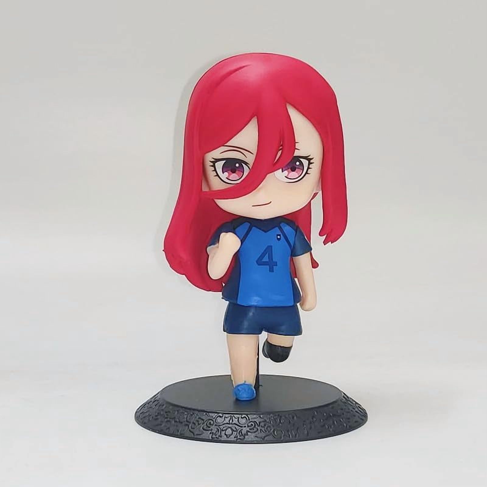 New Isagi Yoichi, Chigiri Hyoma, Bachira Meguru Figure, Q Version Action Figures 10cm/3.9inch Anime Character Model Desktop Ornament Gifts (a)