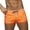 Orange, variant on Men's Spring Summer Zipper Pocket Swim Shorts - Color Matching Slit Legs, Elastic Waist, Nylon/Spandex, Hand Wash Only