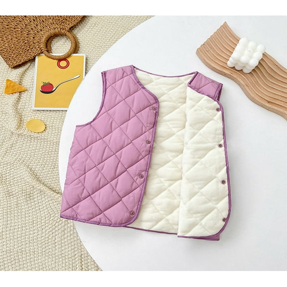 Kids Puffer Vest Girls Vest Lightweight Cute Vest Sleeveless Child Winter Vest for Little Boys 5-6 Years