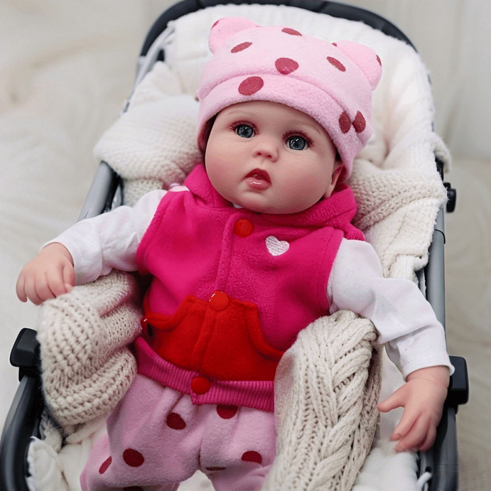 Dayoff Kids Lifelike Reborn Baby Dolls - 16 Inch Cloth Body Realistic Baby Doll (No Accessories) For Kids Age 3+