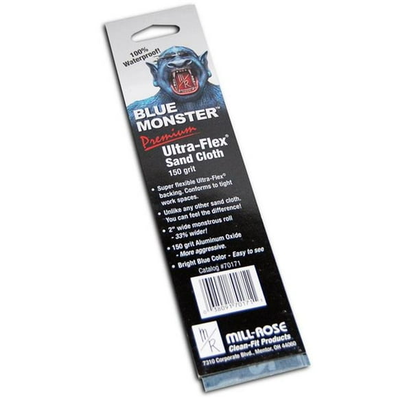 Blue Monster 4000195 8 x 2 in. 150 Grit Mill Rose Ulta-Flex Aluminum Oxide Sanding Cloth