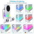 thumbnail image 3 of Soporte de pared para Xbox Series S con sistema de refrigeración por ventilador, 3 niveles de velocidad ajustables, tira de luces RGB, 3 puertos USB adicionales y 2 ganchos para mandos, 3 of 7