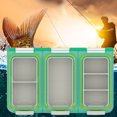 thumbnail image 5 of Caja de señuelos de cebo de pesca Caja organizadora de pesca impermeable de 6 compartimentos (verde), 5 of 5