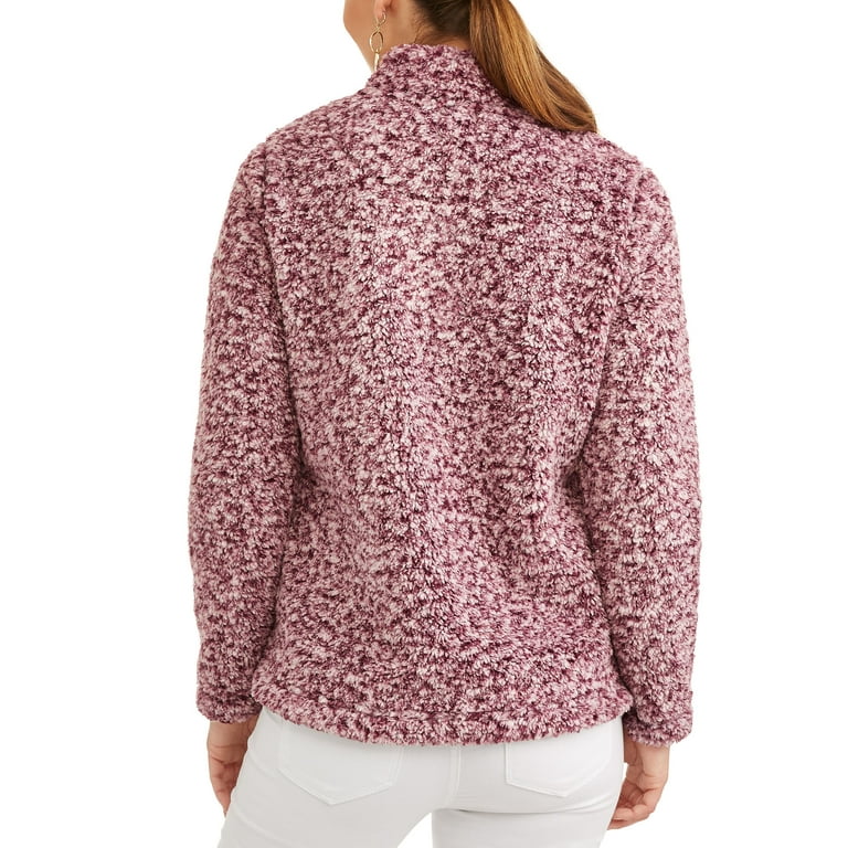Time & tru women's plus snow tipped quarter zip jacket outlet
