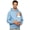 Blue, variant on Men Dad And Baby Carrier Kangaroo Hoodie Front Large Pocket Hooded Sweatshirt Pullover Top for Outing Travel Cycling Sports Black L