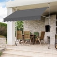 thumbnail image 7 of Yaheetech 96.5" L Manual Retractable Awning with Adjustable Height, Dark Gray, 7 of 7