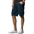 thumbnail image 6 of Matchstick Men Loose Solid Cargo Shorts with 8 Pockets, 6 of 7