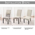 thumbnail image 4 of Gostoto 1-8 Pcs Water Resistant Spandex Chair Cover Stretch Jacquard Banquet Geometric Party Dining Room Slipcover, 4 of 6