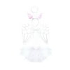 Pretend Play Dress Up Mozlly White Angel Childrens Tutu Costume Set (3pc Set)