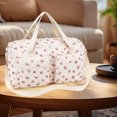 thumbnail image 3 of Quilted Baby Diaper Bag Large Cute Duffle Bag For Women (Floral), 3 of 13