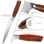 TUO Chef Knife- Kitchen Chef’s Knife - High Carbon German Stainless Steel Cutlery - Rust Resistant - Pakkawood Handle - Luxurious Gift Box Included - 7” - Fiery Phoenix Series
