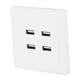 thumbnail image 4 of Toma de pared USB de los puertos, diseño revolucionario del zócalo del cargador del mercado USB de DC de 4 puertos USB, 4 of 8