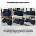 thumbnail image 5 of Oversized 57.48" Recliner Chair with Movable Ottoman, Soft Chenille Lounge Chair for Living Room, Blue, 5 of 8