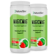 NaturalSlim MagicMag Magnesium Citrate Powder - 2 Pack Anti Stress Drink Mix - 8oz