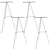 U.S. Art Supply 66" Classroom Silver Aluminum Flipchart Display Easel (Pack of 4), Presentation Stand, Floor Tabletop