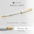 thumbnail image 2 of Cross Bailey Light Polished White Resin and Gold Tone Medium Nib Fountain Pen, 2 of 8