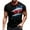 Wine, variant on Men's Retro American Flag Raglan Shirt, Three-Button Design with Breathable Fabric for Casual and Sporty Looks ,Black L