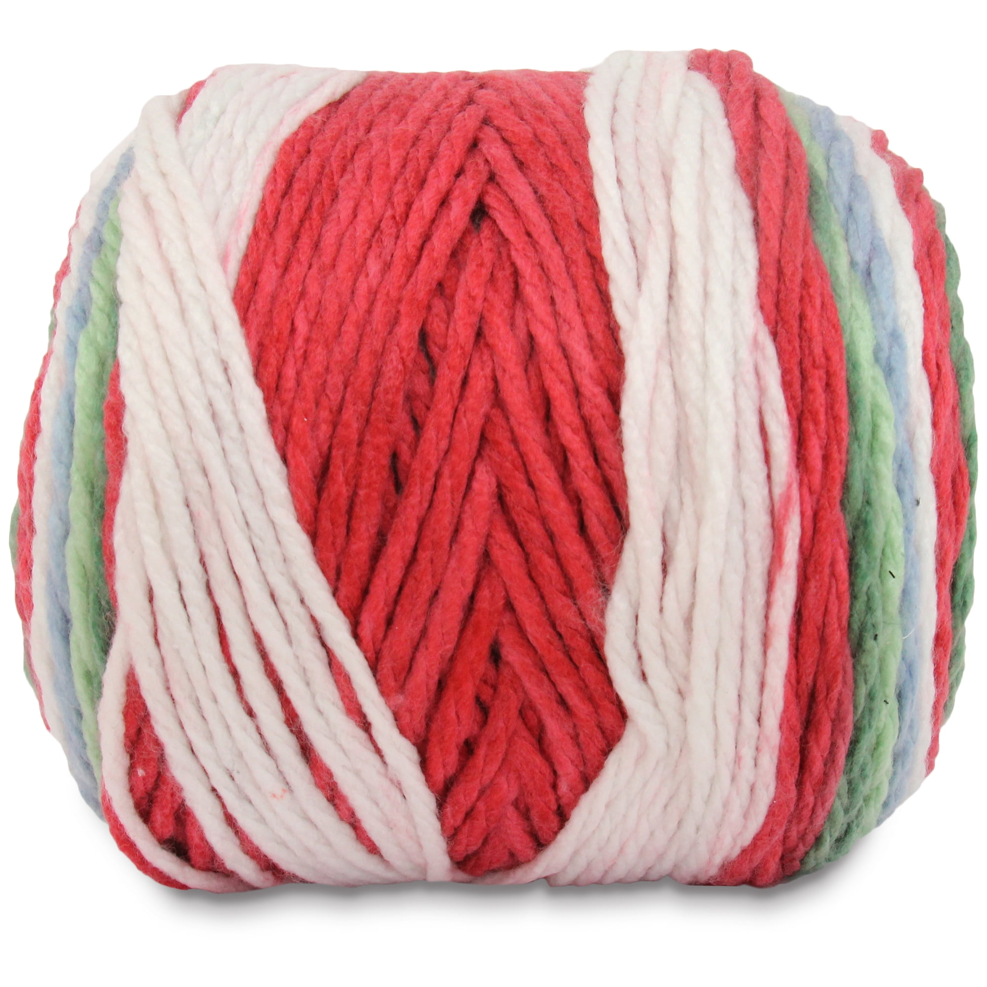 ThreadArt Ombre Yarn - Big Chunky Yarn Cake, 300g (316 Yards) – Thick Super Bulky #6 for Knitting & Crochet - Variegated 100% Soft Acrylic Fiber - Holiday 10