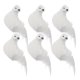 thumbnail image 5 of Pájaros blancos navideños con pinzas - 6 piezas de palomas de la paz artificiales de espuma para decorar el árbol de Navidad, 5 of 8