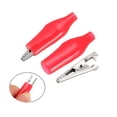 thumbnail image 3 of Uxcell 27mm Long Insulating Alligator Clip Crocodile Clamp Test Probe 100 Pack, 3 of 5