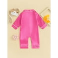 thumbnail image 4 of Bslissey Baby Girls Boys Jumpsuit Pajamas Long Sleeve Button Lapel Rompers Sleepwear Infant Toddler Casual Solid Color One Piece Loungewear 3M 6M 12M 18M 24M, 4 of 9