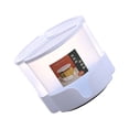 thumbnail image 1 of Wosthever Dispensador de granos giratorio de 3 rejillas, contenedor de alimentos secos a prueba de humedad separado para cereales con tapa, caja Organizadores de utensilios de cocina Blanco, 1 of 6