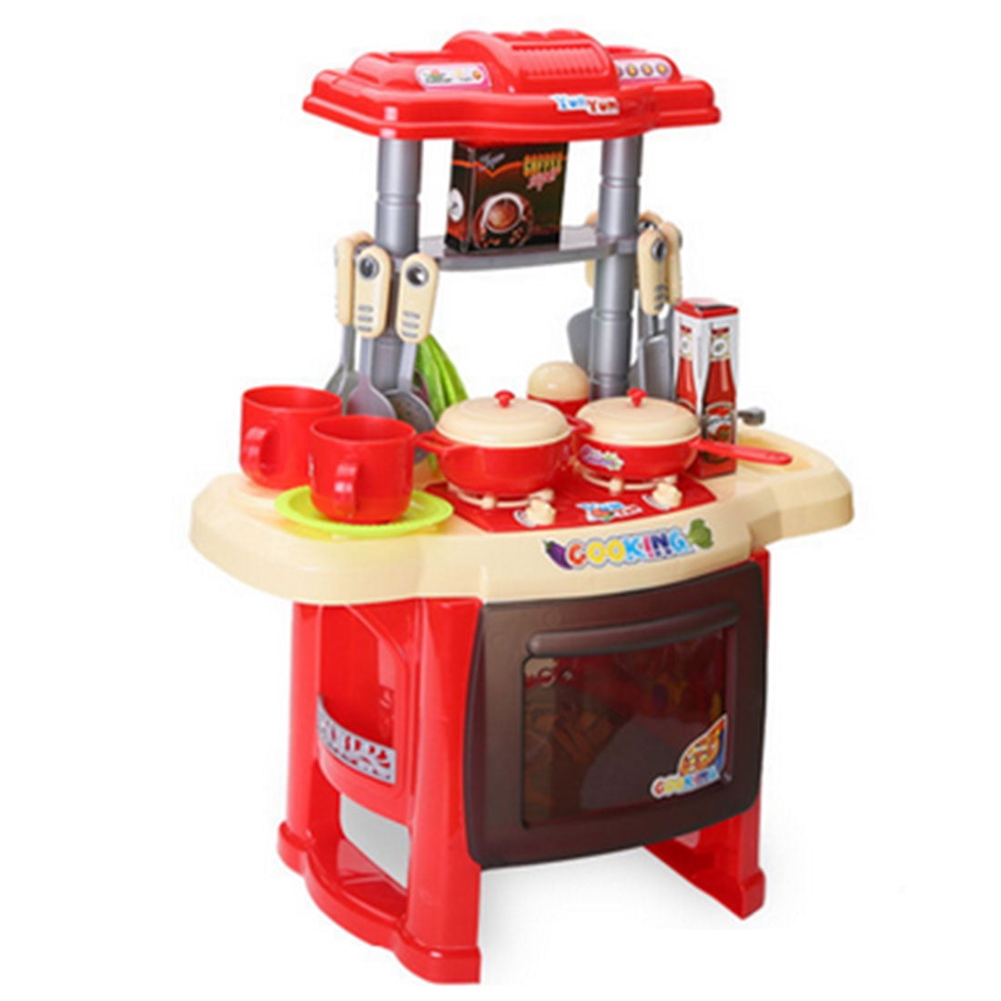 Children Kitchen Pretend Playing Toys Cooking Play Sets With Musical