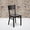 Mahogany Wood Seat/Black Metal Frame, variant on Emma + Oliver Black Grid Back Metal Restaurant Chair - Cherry Wood Seat