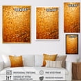 thumbnail image 4 of Designart "Golden Dot Radiance III" Abstract Framed Wall Art - Modern Yellow Abstract Collages Hallway Framed Wall Art Decor, 4 of 6