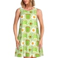 thumbnail image 1 of Disketp Avocado And Toast para Vestido sin Mangas para Mujeres, Vestidos de Verano para Mujeres, Casual y Holgado para la Playa, 1 of 7