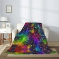thumbnail image 2 of Throw Blanket for Couch Sofa and Bed, Bright Universe Super Soft Plush Throw Blanket, Fuzzy Cuteness Comfy Warm Washable Flannel Blanket & Throws for All Season 40"x30", 2 of 5