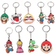 thumbnail image 5 of Llaveros de la serie Mario, figuras de Anime, Luigi, Bowser, Yoshi, Peach, modelo de PVC, colgante, decoración, regalo para niños, 5 of 5