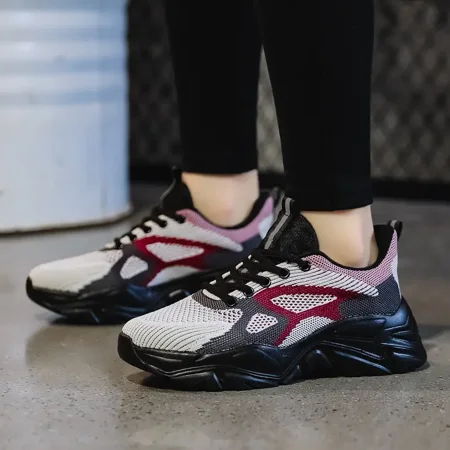 

Women‘s Breathable Mesh Sneakers Low Top Lace Up Platform Casual Shoes Women‘s Sport Running Shoes