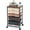 Dark Brown, variant on Utility Cart with 5 Drawers,Storage Drawer Cart with Wooden Tabletop and Lockable Wheels,Craft Storage Trolley Cart,5-Tier Rolling Utility Cart on Wheels,Rose Pink