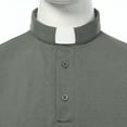 thumbnail image 3 of BLESSUME Men's Clergy Tab Collar Polo Shirt Long Sleeve Pastor Minister Preacher Shirt Priest Tops, 3 of 8