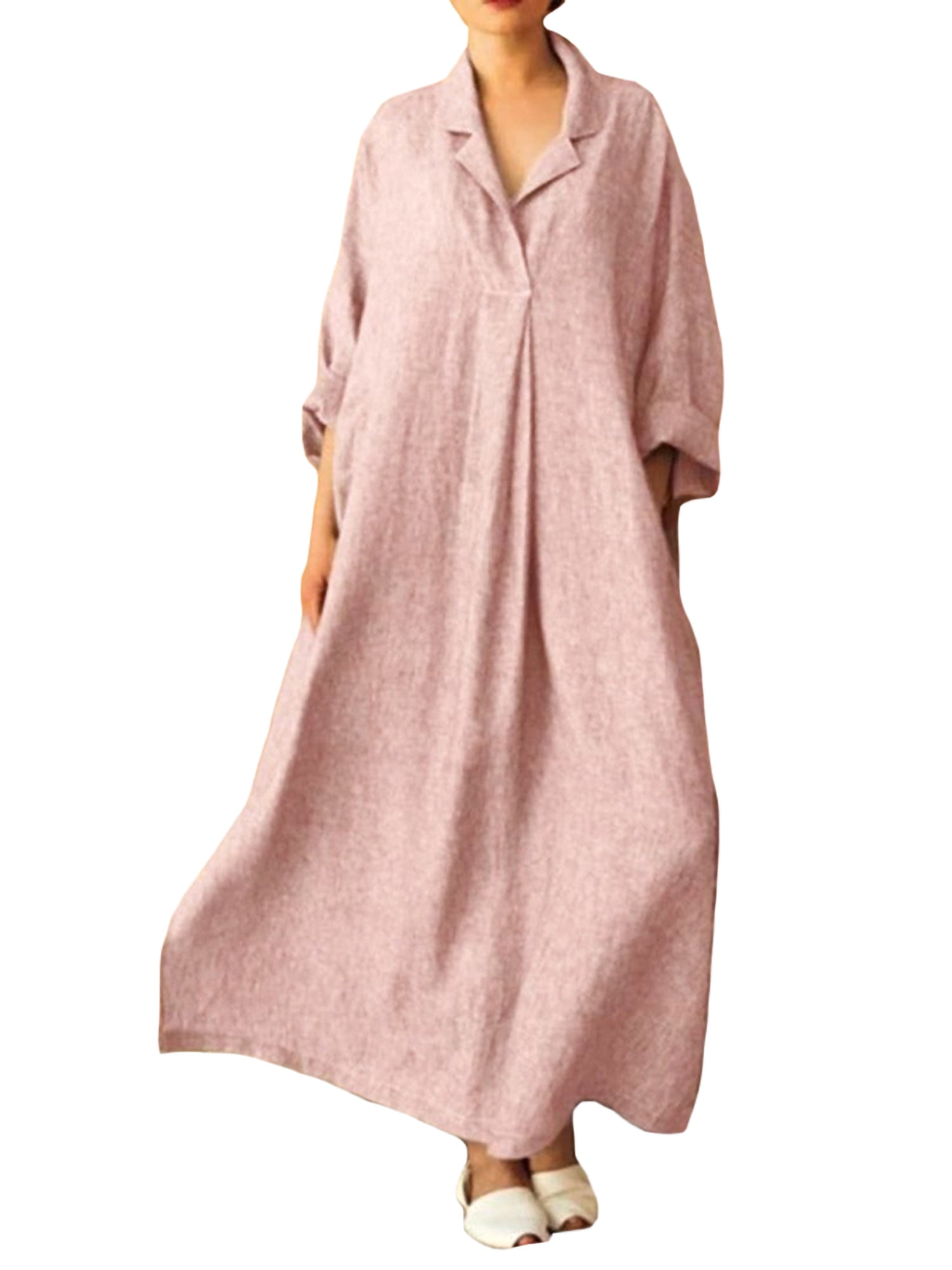 cotton linen maxi dress