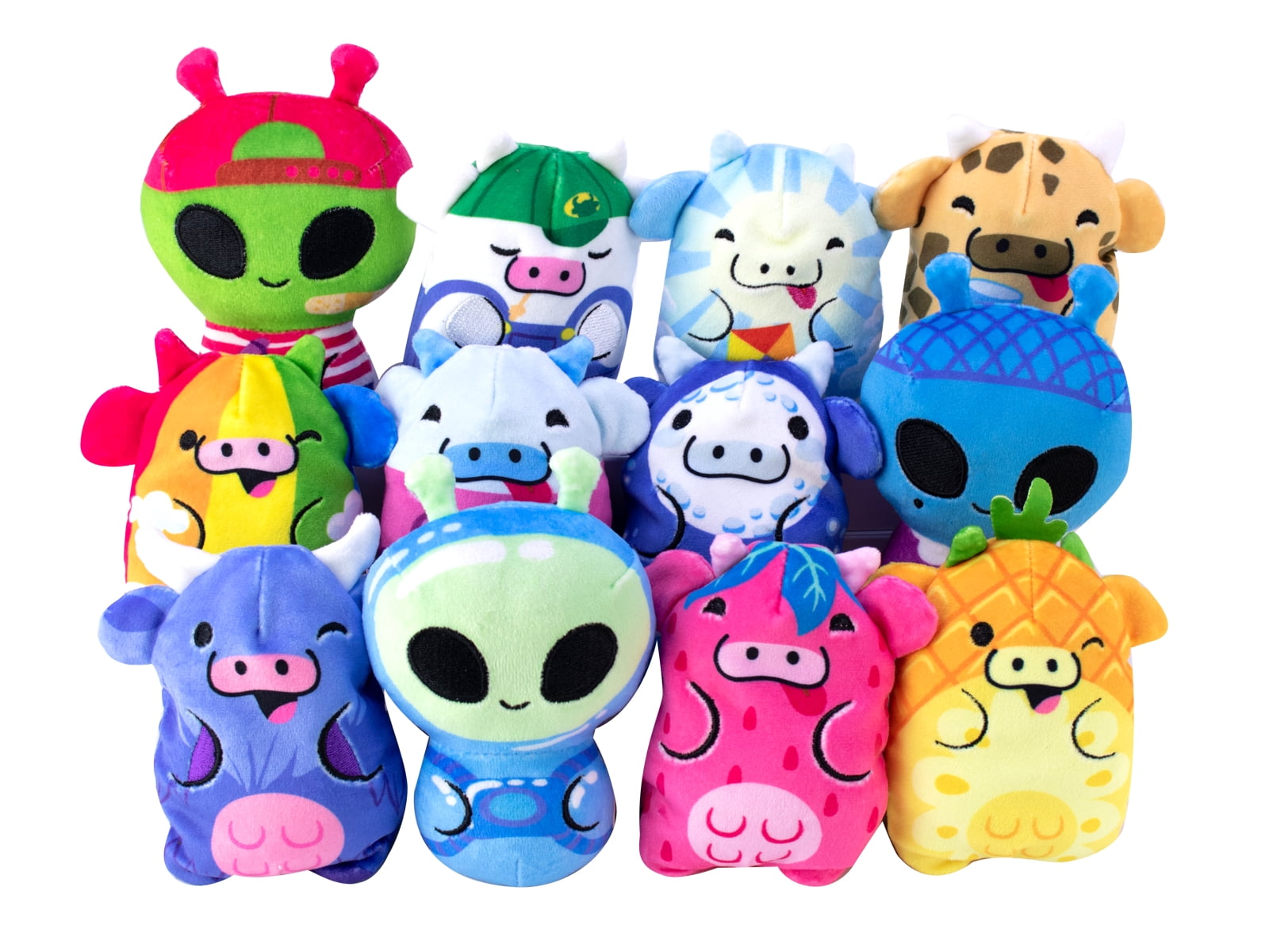 Cows Vs Aliens Multi-Colored Bean-Filled Blind Pack Assortment Plush Collectible Toys for Kids 4+